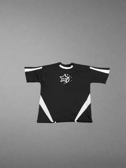 6lue 100% cotton terry tshirt o-neck (black)